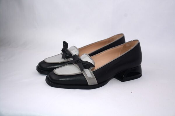 Ingrid glamour mocassini neri in pelle, fatte a mano