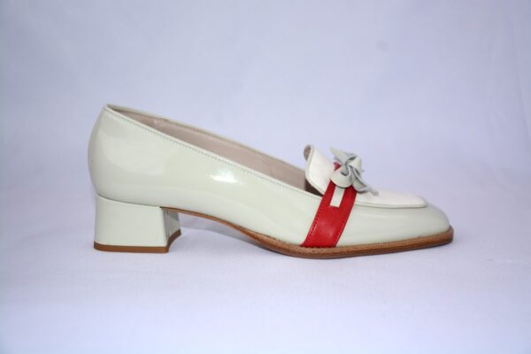 Ingrid mocassini donna in pelle color salvia, tacco 35 - immagine 10