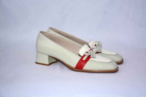 Ingrid mocassini donna in pelle color salvia, tacco 35 - immagine 3