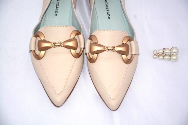 Cherie mocassini a punta in pelle beige - Poesie Veneziane - immagine 9