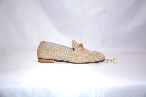 Cherie mocassini da donna di rafia beige - Poesie Veneziane