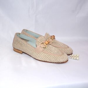 Cherie mocassini da donna di rafia beige – Poesie Veneziane
