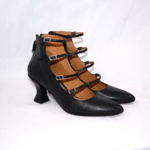 Isabel dècolletè in pelle  da donna tacco rocchetto 6,5 – Audley