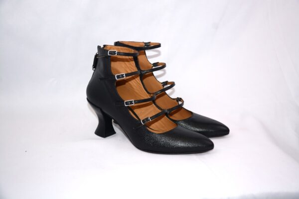 Isabel dècolletè in pelle  da donna tacco rocchetto 6,5 - Audley - immagine 2