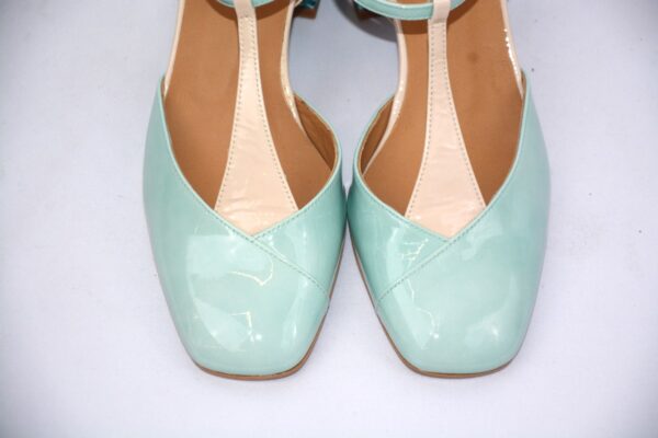 Capri Sky slingback da donna  in vernice azzurra e tacco 65 - immagine 10