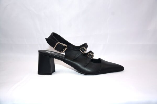 Olimpia slingback nere da donna in pelle con tacco 65 - Kate Libertine - immagine 12