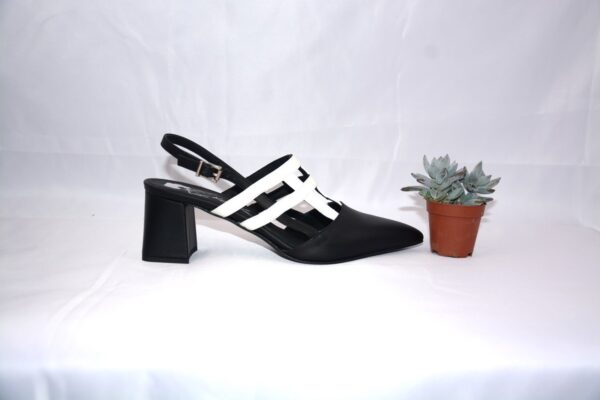 Olimpia slingback bicolore in pelle tacco largo 65 -  Kate Libertine.