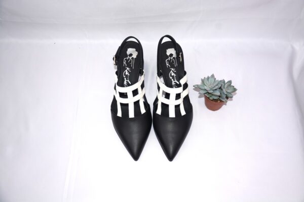 Olimpia slingback bicolore in pelle tacco largo 65 -  Kate Libertine. - immagine 6