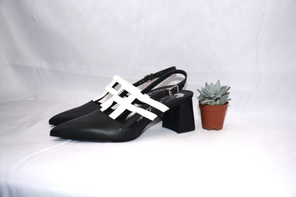 Olimpia slingback bicolore in pelle tacco largo 65 -  Kate Libertine. - immagine 10