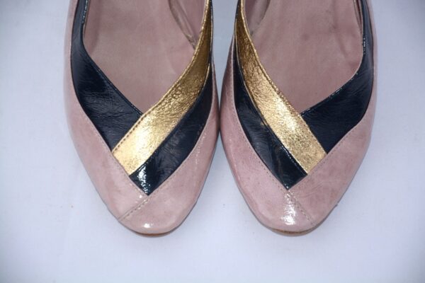 Nina slingback da donna in pelle rosa antico  tacco 5 - immagine 5
