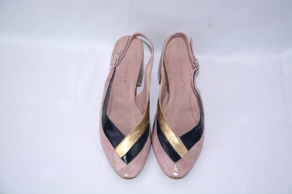 Nina slingback da donna in pelle rosa antico  tacco 5 - immagine 6