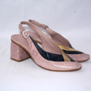 Nina slingback da donna in pelle rosa antico  tacco 5