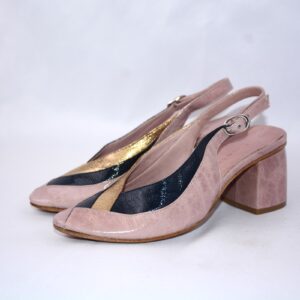 Nina slingback da donna in pelle rosa antico  tacco 5