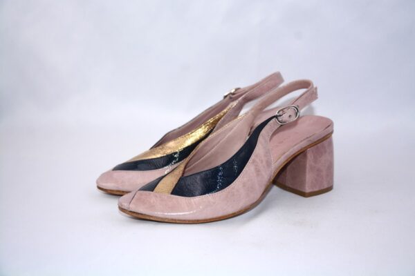 Nina slingback da donna in pelle rosa antico  tacco 5