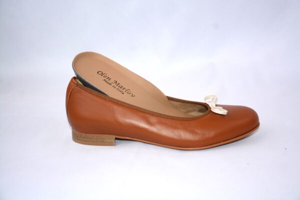 Giada ballerina color cuoio in pelle - immagine 2
