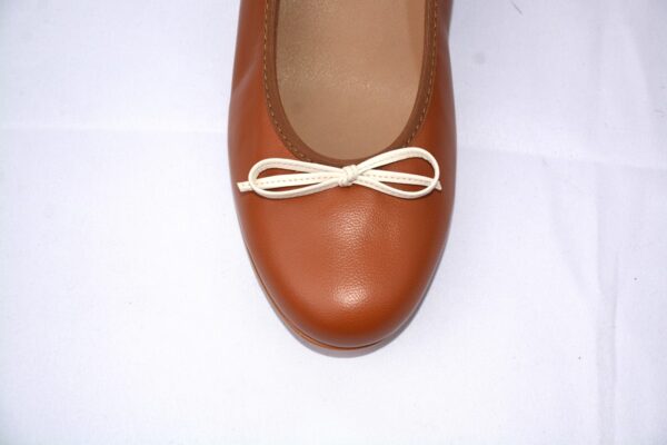 Giada ballerina color cuoio in pelle - immagine 8