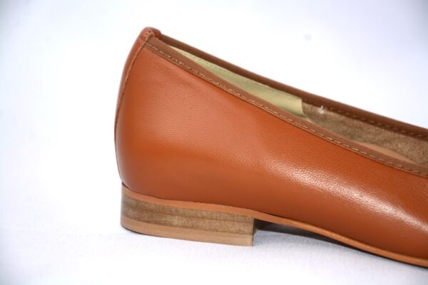 Giada ballerina color cuoio in pelle - immagine 5