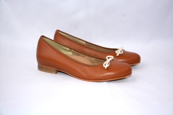 Giada ballerina color cuoio in pelle - immagine 4