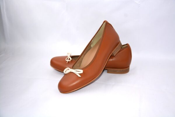 Giada ballerina color cuoio in pelle - immagine 9