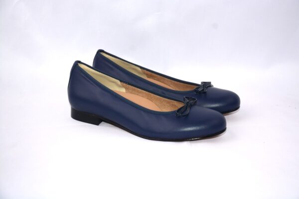 Giada ballerina blu in pelle