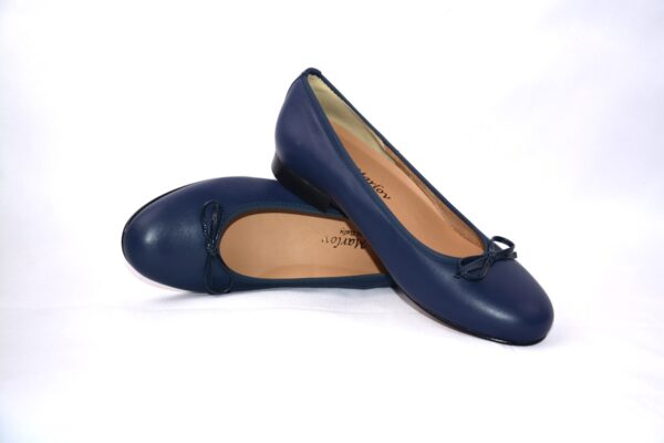 Giada ballerina blu in pelle - immagine 3
