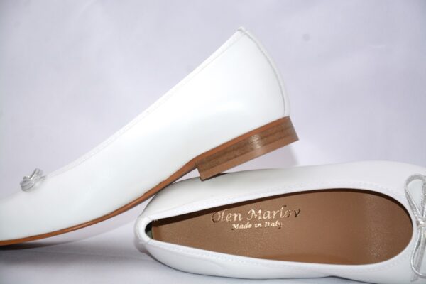 Giada ballerina bianca in pelle - immagine 3