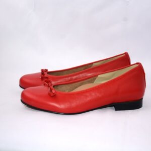 Giada ballerina rossa in pelle