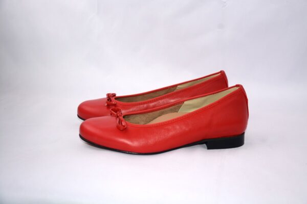 Giada ballerina rossa in pelle