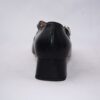 Lulu dècolletè donna in pelle nera con cinturini charleston e tacco 35 - immagine 9