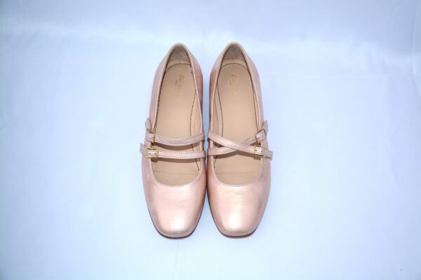 Grace pesca ballerina in pelle scarpe da cerimonia donna - immagine 4