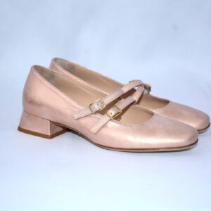 Grace pesca ballerina in pelle scarpe da cerimonia donna