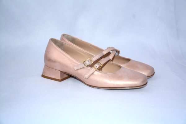 Grace pesca ballerina in pelle scarpe da cerimonia donna - immagine 2
