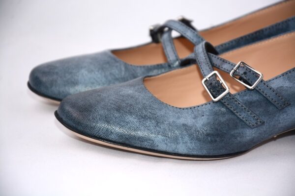 Grace blu ballerina in pelle scarpe perfette per ogni occasione - immagine 7