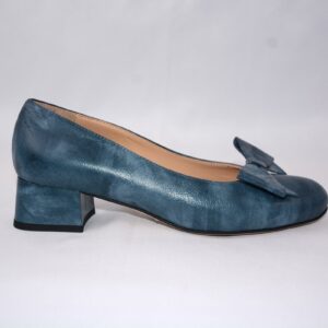 Brigitte ballerine  blu spazzolato in pelle tacco 35