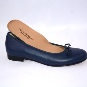 Giada ballerina blu in pelle