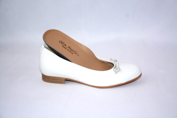 Giada ballerina bianca in pelle - immagine 2