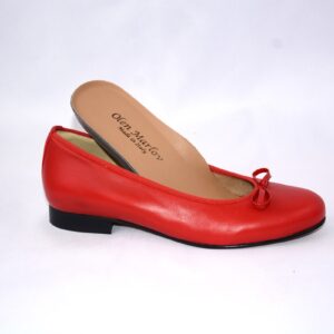 Giada ballerina rossa in pelle