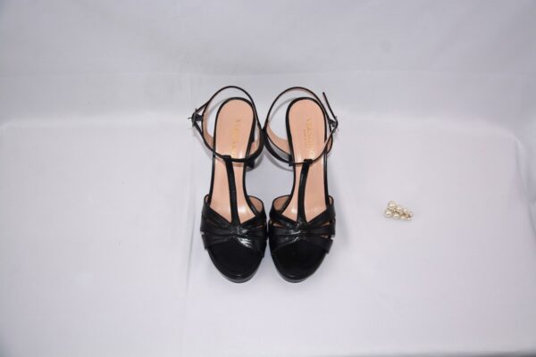 Charlotte sandali neri in pelle con plateau tacco 9 - immagine 9