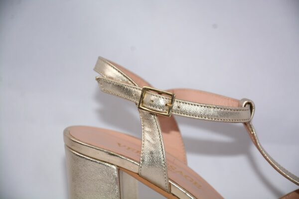 Charlotte sandali oro con plateau tacco 9 - immagine 5
