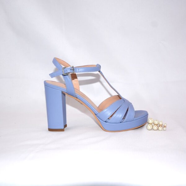 Charlotte sandali  in pelle con plateau con tacco 9