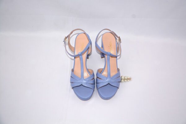 Charlotte sandali  in pelle con plateau con tacco 9 - immagine 7