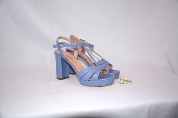 Charlotte sandali  in pelle con plateau con tacco 9 - immagine 8