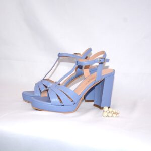 Charlotte sandali  in pelle con plateau con tacco 9