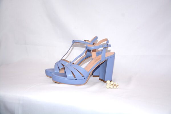 Charlotte sandali  in pelle con plateau con tacco 9 - immagine 2