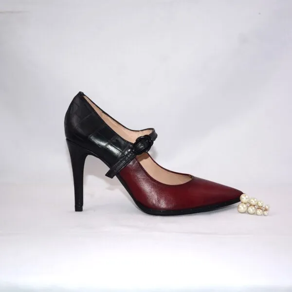 Dècolletè bordo in pelle Valentina tacco 9