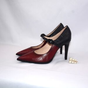 Valentina dècolletè bordo in pell con tacco 9