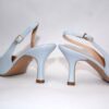 Ofelia slingback in pelle azzurra tacco 7 - immagine 5