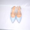 Ofelia slingback in pelle azzurra tacco 7 - immagine 6