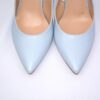 Ofelia slingback in pelle azzurra tacco 7 - immagine 7