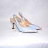 Ofelia slingback in pelle azzurra tacco 7 - immagine 8